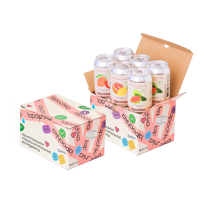 Custom Logo Eco Friendly Corrugated Carton Fruit Juice Paper Box Packaging