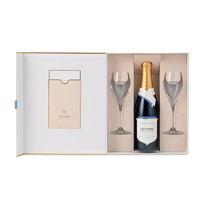 Custom Luxury Magnetic Brandy Wine Presentation Gift Box With Foam Insert