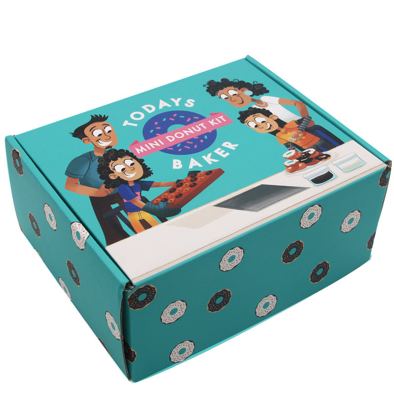 Custom Printing Doughnut Packing Box Donut Paper Box Packaging With Logo