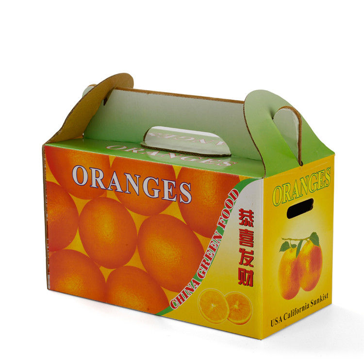 Die Cut Corrugated Cardboard Fruit Packing Boxes , recycled Fruit Shipping Boxes